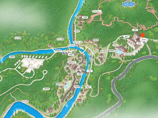 江油结合景区手绘地图智慧导览和720全景技术，可以让景区更加“动”起来，为游客提供更加身临其境的导览体验。